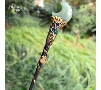 TEMU 1 Varita de Luna de Cristal Navideña - Varita de con Decoración de Concha, Regalo Elegante para Novia, Accesorio para Fiestas de Año , en Escenario y Decoración del Hogar