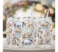 TEMU 1 vaso de plástico de 473 ml con personajes clásicos de Disney Winnie the Pooh y | para café, bebidas, cerveza, leche, con , lavable, no requiere , ideal para