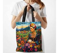 TEMU 1 , "Viaje Artístico en un de: Inspiración para Diseño de Bolsos", Bolso de para Mujer, Bolsas de Compras Lavables y Plegables para Fiestas y Regalos - Regalo para o la Mejor Elección para