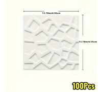 TEMU 10//100/100pcs Pegatinas Autoadhesivas Impermeables de Vinilo para Azulejos, Adecuadas para Baño, Techo y Paredes - Paneles 3D /Paredes, Fácil Limpieza, Cortar a Medida (Sin Pegamento/Epoxi)