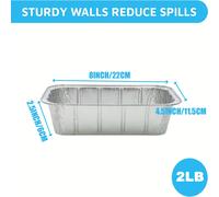 TEMU 10/20/30pcs Moldes para Pan de Aluminio de 1Lb & 2Lb - Moldes Desechables para Hornear Pasteles, Pan, Lasaña y Carne - Calidad y Reciclables