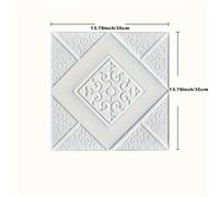 TEMU 10/20/40/100 piezas de papel tapiz autoadhesivo 3D de espuma XPE de 13.78x13.78 pulgadas (3 mm de grosor) - Impermeable, fácil instalación - para cocina, baño, , pieza