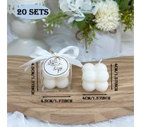 TEMU 10/20 Juegos de Velas para Baby Shower, Mini en Cajetillas Acrílicos con y Etiqueta Accesorios - Ideales Regalitos Para Fiestras De Género Bodasy Despedidas Soltería Navidad Halloween