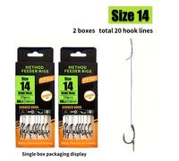 TEMU 10/20pcs Juegos de Pesca Premium con Línea Trenzada de Resistencia y Anzuelos Afilados (Tallas 6-14) - para Entusiastas del Caza de Carpa y