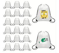 TEMU 10/20pcs Mochila con Cordón para Sublimación , Bolso Deportivo con Cordón para Gimnasio, Viajes Deportivos,