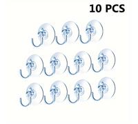 TEMU 10/50/ piezas de Ventosas Pequeñas con Ganchos de 1.2 pulgadas, Ganchos Adhesivos Transparentes para Decoración de Fiestas Temáticas en Vidrio y Paredes, Puertas, Baños y Cocinas, Utilitarios