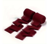 TEMU 10.94 Yardas de Cinta de Gasa con Rojos Hechos a | 1.57 Pulgadas de Ancho, 2 Rollos en Total para , de Novia, Manualidades, Decoración del Hogar, Navidad