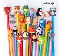 TEMU 10 bolígrafos de de dibujos animados del , con diseños de animales aleatorios, adecuados para varios estilos, perfectos para , y el hogar, ideales como regalos para fiestas temáticas de animales