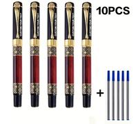 TEMU 10 Bolígrafos de Metal - Grabado Láser , y Azul, Punta .0mm, para Oficina//Juegos/Navidad/Fiestas/, Barato