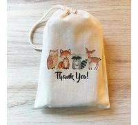 TEMU 10 Bolsas de Regalo de Bosque Adecuadas para & - Zorro, , Bolsas con Cordón para Baby Shower, Fiestas de 1º 2º 3º 4º, Decoraciones de y Regalos de Agradecimiento (Tela)