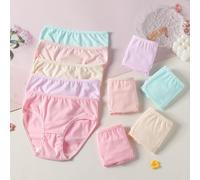 TEMU 10 Bragas Triangulares Cómodas y Transpirables de Color Sólido para Niñas, Tallas: 2-3Años, 4-5Años, 6-7Años