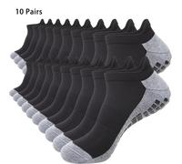 TEMU 10 de calcetines de yoga y Pilates transpirables para hombres y mujeres inferior de lana y silicona antideslizante para uso en casa (tallas S/M/L/XL)