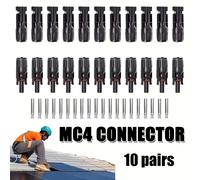 TEMU 10 de Conectores MC4 de Calidad, Duraderos y Eficientes, /Hembra para Cables Solares - Ideales para Paneles Solares, Sistemas Fotovoltaicos y Aplicaciones de Energía Renovable