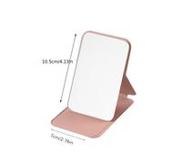 TEMU 10 espejos plegables elegantes con soporte de PU - Espejo de maquillaje de vidrio portátil y lavable a , diseño compacto y fácil de transportar para dormitorio, escritorio de tocador