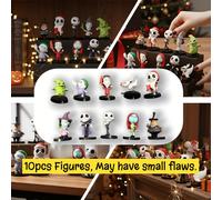 TEMU 10 figuras coleccionables de Navidad - Jack Skellington, Sally, Zero, , Novia