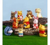 TEMU 10 Figuras Decorativas de Disney Winnie the , Adornos Gacha de Winnie el Pijama y Tigre , Regalos Perfectos para o Navidad, Colección de Muñecas PVC, Set de Modelitos