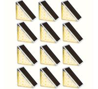 TEMU 10 Luces Solares LED Triangulares, 2/6/12 Piezas para Exteriores, Patio, Escaleras, Jardín, Luz y Blanca, IP65, Ideal para Patios, , Escaleras, Calles, Terrazas, Fiestas y Decoración Navideña al