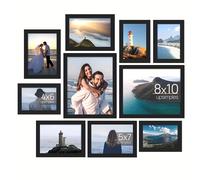 TEMU 10 marcos de fotos para collage, decoración de pared, juego de marcos para pared o exhibición de mesa, múltiples tamaños incluidos 8X10, 5X7, 4X6, marcos para fotos familiares