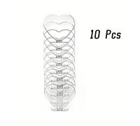 TEMU 10-Pack 80ml Vasos de Postre Mini Plásticos de , Cuencos Transparentes Resistentes al Óxido para Tartas, Helado, Degustación, Fiesta, Buffet, Día de San Valentín, Boda