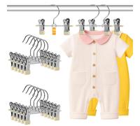 TEMU 10 Pack Colgadores para Pantalones de Bebé con Pinzas, Organizador de Ropa Antideslizante y Ahorrador de para Pantalones, Faldas - Esenciales para del Niño