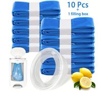 TEMU 10 Paquetes de Recambio para Bolsas Genie con 1 Vacío, Compatible Con Cubos DiaperGeni Complete y Pail Para Bloqueación De Olores Limón