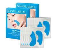 TEMU 10 Parches Nasolabiales Hidratantes de Ácido Hialurónico ILISYA, Mascarilla Facial Lifting y Reafirmante para Labios, y No Irritante, para una Variedad de Tipos de Piel para Hombres y Mujeres