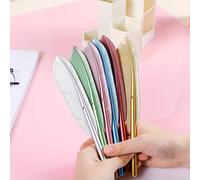 TEMU 10 Piezas Bolígrafo de Pluma Realista con Bolas de Presión, Pluma Gel de 0.5 mm con , Bolígrafos Decorativos, Suministros Escolares para , Regalos de Oficina y Material