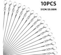 TEMU 10 piezas Cadena de Serpiente Bañada en Plata 925 de 1.2mm con 4 Tamaños Diferentes para Producción de Joyería al por Mayor