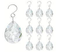 TEMU 10 Piezas de Atrapasoles de Cristal de 38 mm, de para Crear , Decoraciones de para Ventanas, Adornos Colgantes de Cristal para y Decoración de Días Familiares