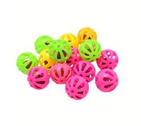 TEMU 10 Piezas de Bolas con Campana para Aves, Hechas de Plástico para que Jueguen y Alivien el Aburrimiento, Accesorios Decorativos para Jaulas