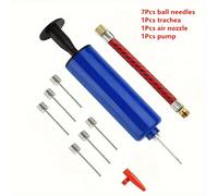 TEMU 10 Piezas de Bomba Manual con Manguera Flexible - Inflador Portátil para Baloncesto, Fútbol y Voleibol - Material PP Duradero, Sin Batería Necesaria, Diseño Azul, Bomba para Artículos Inflables