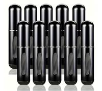 TEMU 10 Piezas de Botellas Portátiles Negras con Rociador Fino, Atomizadores Recargables a Prueba de Derrames para Aceites Esenciales y Colonias | Diseño Sencillo en Bomba Construcción Duradera