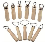TEMU 10 piezas de de modelado de arcilla de inoxidable, de de recorte, cortadores de arcilla, extrusores, raspadores, de cincelado tazas, modelado de cerámica, suministros