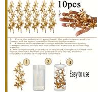 TEMU 10 Piezas de Flores Artificiales Flotantes para Velas, Relleno de de Dorada, Flores Flotantes para de Mesa, Relleno de de Flores Falsas para Decoración de , Fiestas, Hogar y Restaurantes