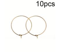 TEMU 10 Piezas de Ganchos para Aretes de Acero Inoxidable No Desvanecibles, Hipoalergénicos 15 20 25 mm, Aros para de Joyería