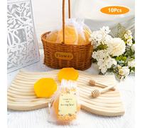 TEMU 10 Piezas de Jabón de Panal con Temática de Abejas VICKYO - Tarjetas de Agradecimiento y Bolsas de Organza - para , Baby Showers, , Revelación de Género y Regalos de Jabón de Miel