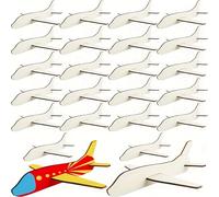 TEMU 10 Piezas de Kit de de Avión de Madera Sin Acabar, Set para Pintura Manualidades y Actividades Escolares o Fiestas de