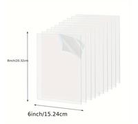 TEMU 10 piezas de Lámina Acrílica PET Transparente de 6*8 pulgadas, Tablero Acrílico Duradero y Fácil de Cortar para Manualidades y Exhibición de Marcos de Fotos en Proyectos DIY