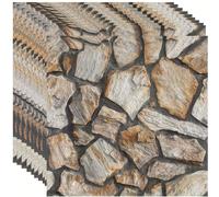 TEMU 10 Piezas de Papel Tapiz Autoadhesivo con de Piedra 3D, Panel Impermeable y Removible para Cocina, , Baño, Pasillo, Oficina, Hogar y Dormitorio, 11.8 Pulgadas * 11.8 Pulgadas