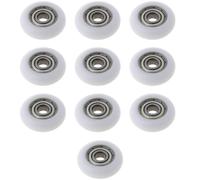TEMU 10 Piezas de Rodillo de Guía de Rodamiento de Nylon Plástico para Baño, Puerta, Ventana, Cajón Fácil de Usar