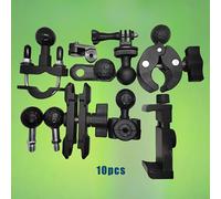 TEMU 10 piezas, diseño mecha, soporte para cámara deportiva de motocicleta: sujeción para manillar compatible con DSLR, GoPro, Hero, , teléfono móvil, etc