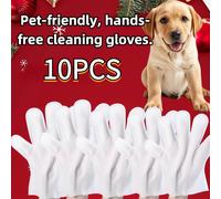 TEMU 10 Piezas Guantes para Mascotas para Gatos y Perros, Toallitas Húmedas para Baño, Limpieza y Desodorización