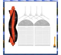 TEMU 10 piezas para Xiaomi S20 / Accesorios de Robot Aspirador Piezas de Repuesto Cepillo Principal Lateral Juego de Filtro de Trapeador