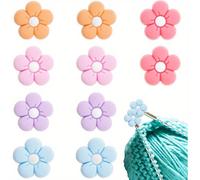 TEMU 10 piezas Protector de Puntos de Flores , Accesorios y Suministros para Tejer, Detenedor de Puntos, Protector de Puntos, Herramientas de Tejer, 2 de Color en 5 Colores