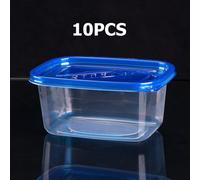TEMU 10 unidades de 280ml de cajas de almuerzo de plástico redondas con tapas azules - Perfectas para pasteles, yogur, postres y frutas pequeñas - Solo a , Cajas de almuerzo
