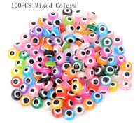 TEMU 100/200pcs Cuentas de Ojo para Pulsera, Collar y Aretes, , 8mm