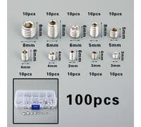TEMU 100/200pcs/ de tornillos y pernos hexagonales, kit de acero inoxidable 304 M3/M4/M5/M6M8 grado 12.9