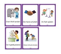 TEMU 100 frases alemanas cotidianas con 50 tarjetas TPR - Práctica de vocabulario y atractiva para niños que aprenden alemán - Ideal para el aprendizaje de idiomas en casa o en el aula
