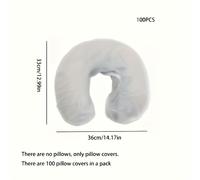 TEMU 100 fundas de almohada desechables de tela no tejida, fundas para cunas para camillas de masaje facial y fundas para almohadas de cuello para sillas y mesas de masaje