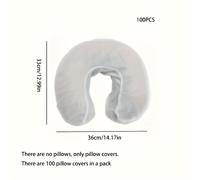 TEMU 100 fundas desechables de tela no tejida para almohadas | Fundas para almohadas de cuello para sillas y mesas de masaje, relleno de poliéster